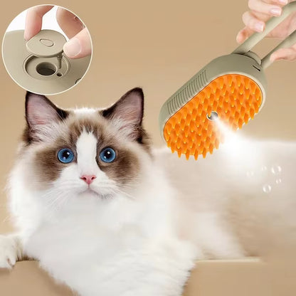 Pet Steam Brush Cat Dog Cleaning Steamy Spray Massage Beauty Comb 3 in 1 Hair Removal Grooming Supplies Pets Accessories