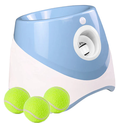 Automatic Dog Ball Launcher - Interactive Tennis Ball Machine with Adjustable Launch Distance (10-30 Ft) for Small Dog Training