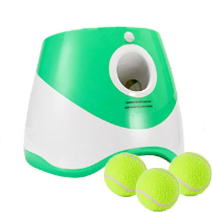 Automatic Dog Ball Launcher - Interactive Tennis Ball Machine with Adjustable Launch Distance (10-30 Ft) for Small Dog Training