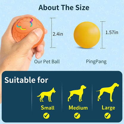 Smart Interactive Dog Ball Toy Rechargeable Automatic Rolling Ball with 2 Modes Motion Activated Remote Control Dog Toys