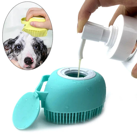 Professional Soft Silicone Pet Grooming Gloves and Massaging Brush for Dogs, Cats, and Puppies - Bathing Accessories and Supplies