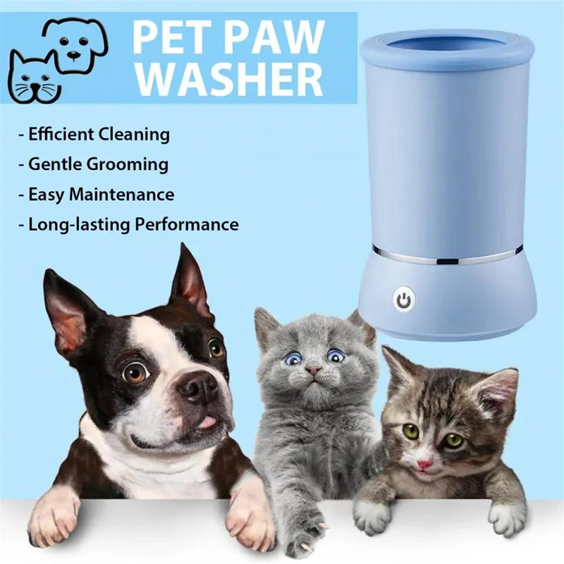 Automatic Dog Paw Cleaner with One-Touch Operation - Rechargeable Pet Foot Washing Cup for Small, Medium, and Large Breeds