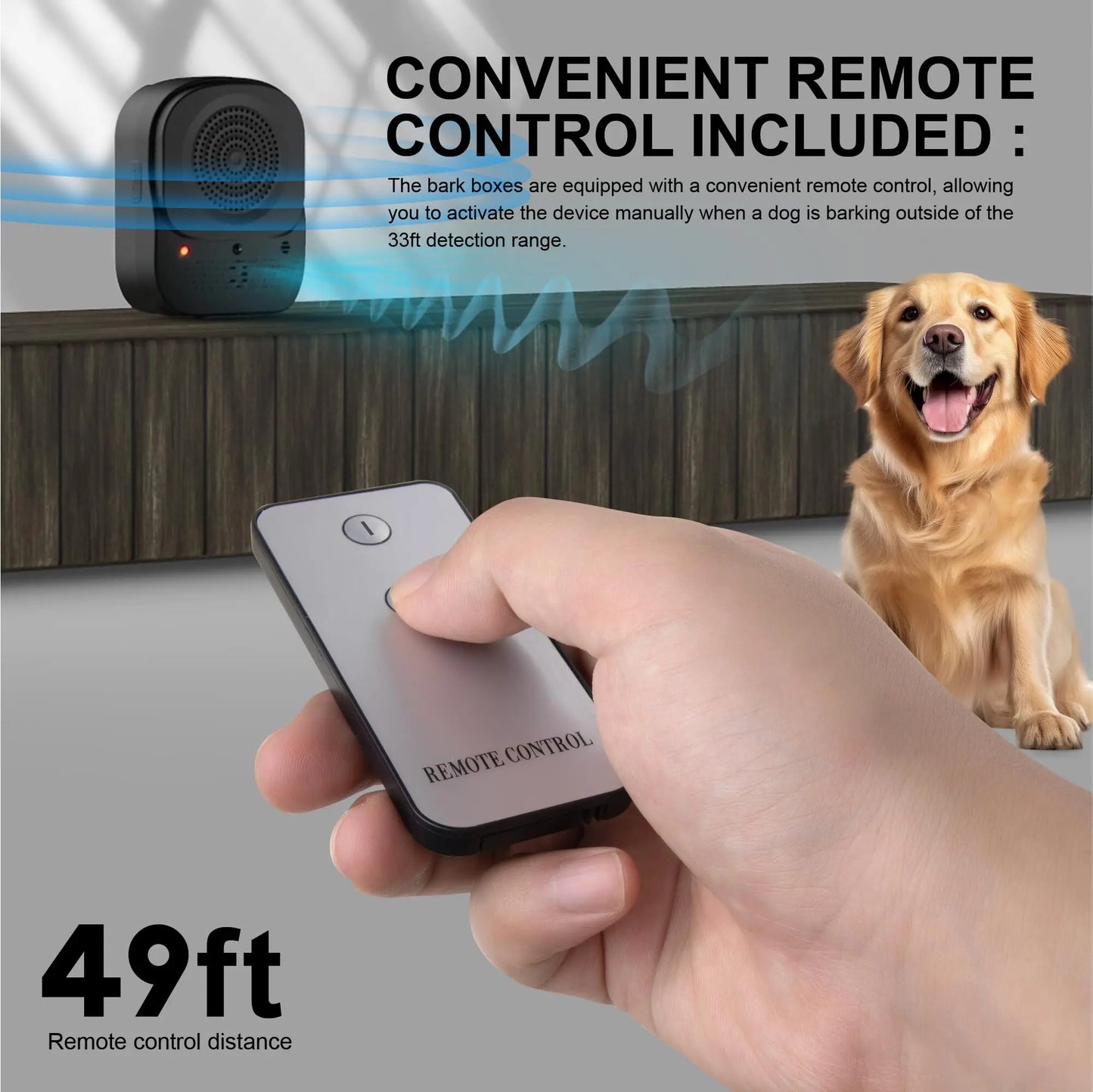 2024 anti Barking Device for Dogs，Rechargeable Ultrasonic Bark Box Dog， Effective Stop Barking Dog Devices for Indoor Outdoor