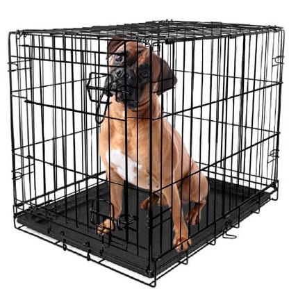 , Single-Door Folding Dog Crate with Divider, Xx-Large, 48"